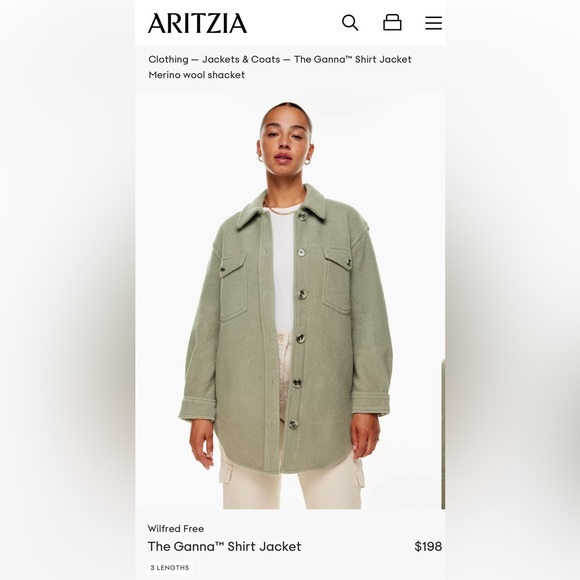 Wilfred Jackets & Blazers - Wilfred Free- The Ganna™ Shirt Jacket- Mint Green